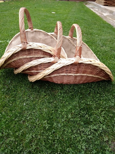 Koše krbové loupané